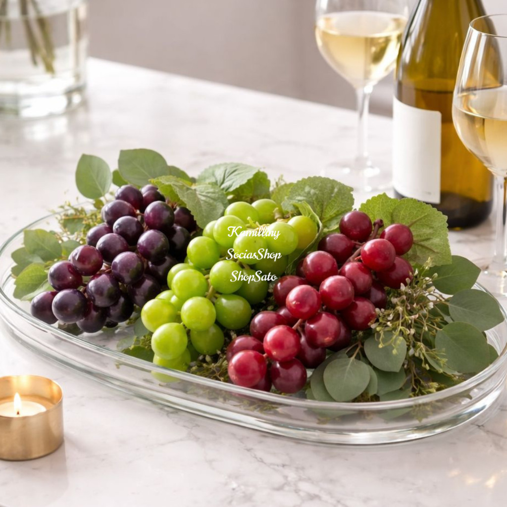 Kit 3 Cachos Mini Uvas Artificiais Para Decorar Mesas Festas Casamentos Frutas Decorativas em Oferta na Shopee
