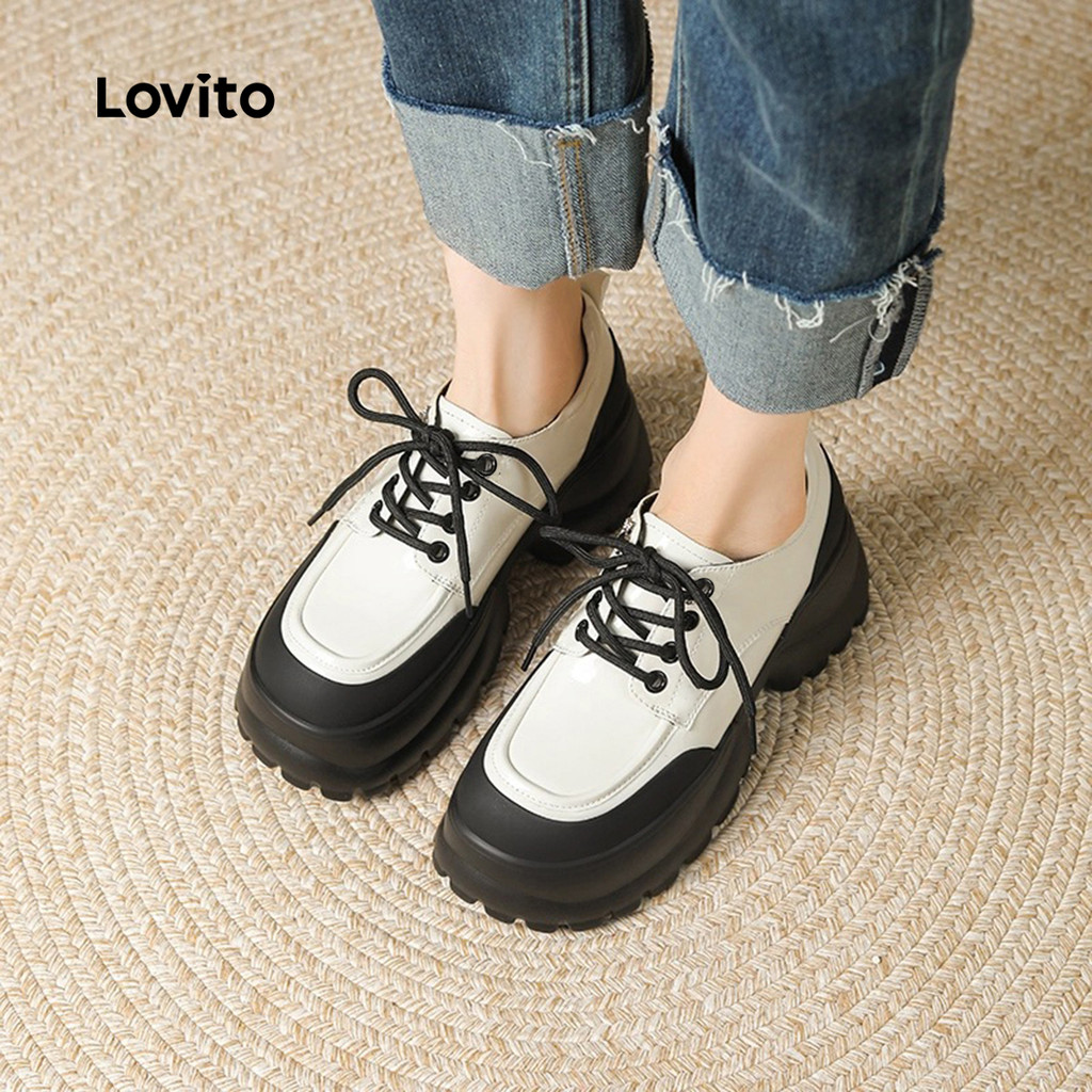 Lovito  Sensação de Design Casual de Sapatos de Barco para mulheres LFAS5017 em Oferta na Shopee
