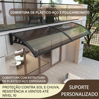 Toldo Policarbonato Modular Cobertura Porta Janela Proteção em Oferta na Shopee