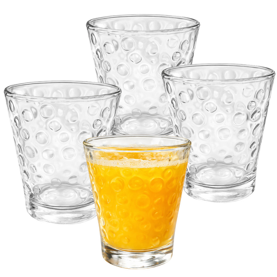 Kit 4 Copo De Vidro Caipirinha Baixo Drinks Whisky Caldereta Fresh 350ml