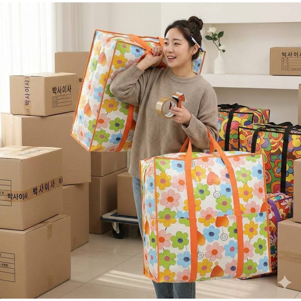 Kit 2 Sacola Sacolão Ziper Mudança Bolsa Viagem Feira 65cm Variedades Diversos