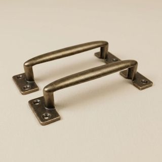 Puxador Alça para Portão e Móveis - Metal Ouro Velho - Kit 2