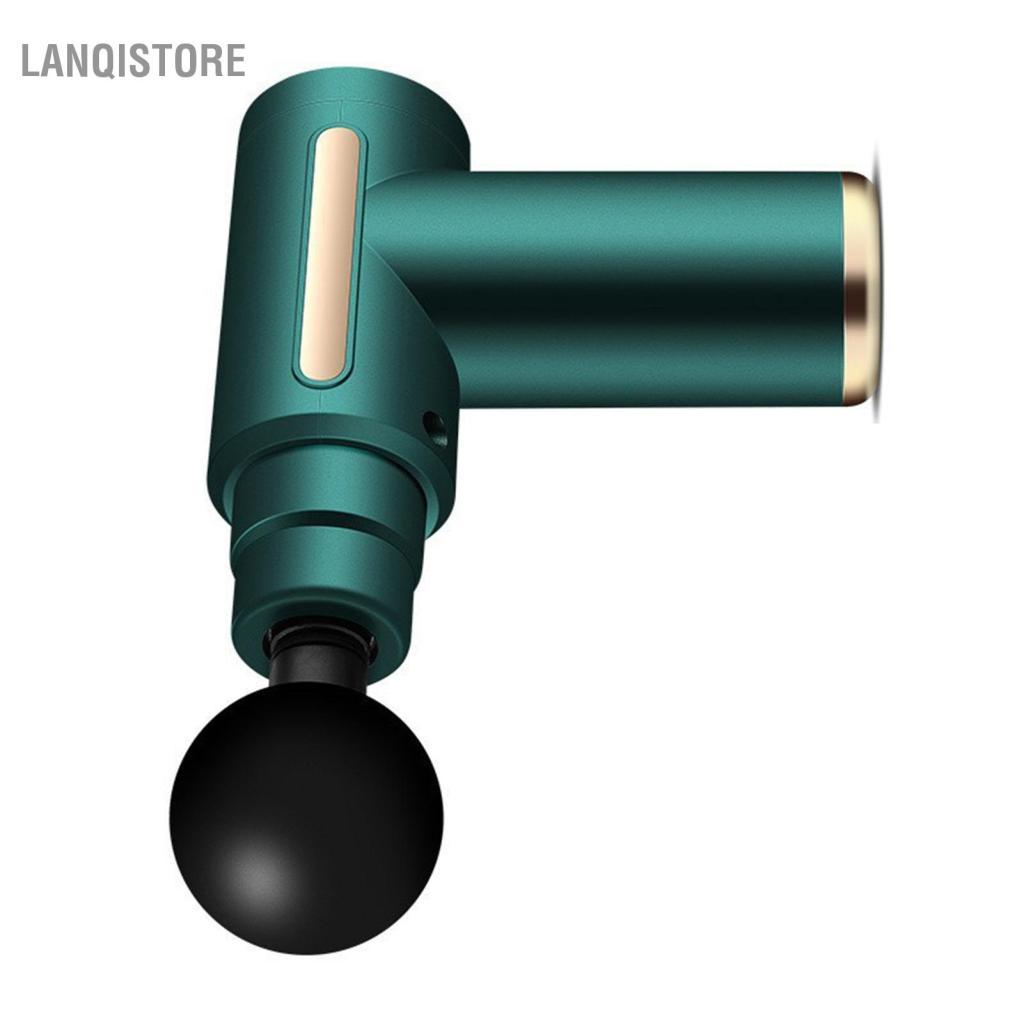 Lanqistore Pistola de massagem de fáscia, massageador muscular portátil ajustável de 6 velocidades com 4 cabeças