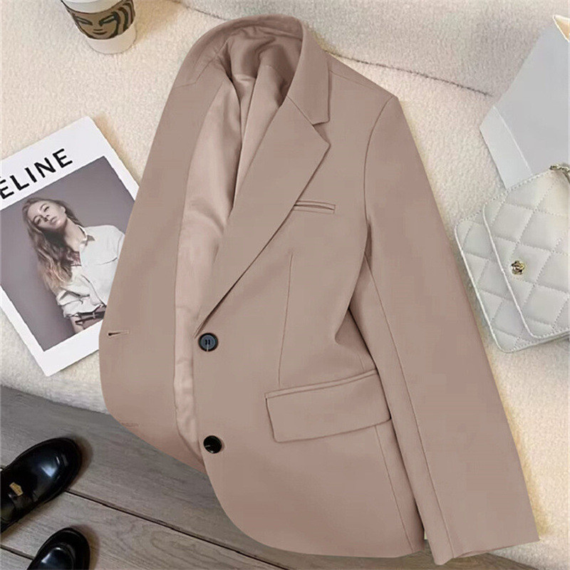 Feminino rosa pequeno terno Design jaqueta novo estilo versão coreana elegante tamanho grande Casual terno topo — imagem 2 de 2