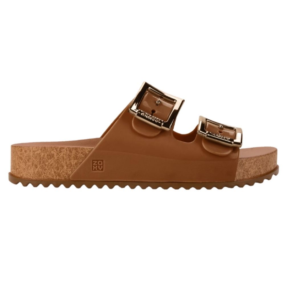 Chinelo Slide Partner III Marrom Cacau Zaxy 18063-BK519