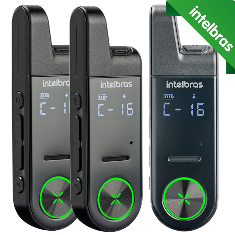 3x Rádio Comunicador INTELBRAS RC6 MINI - Walkie Talkie HT
