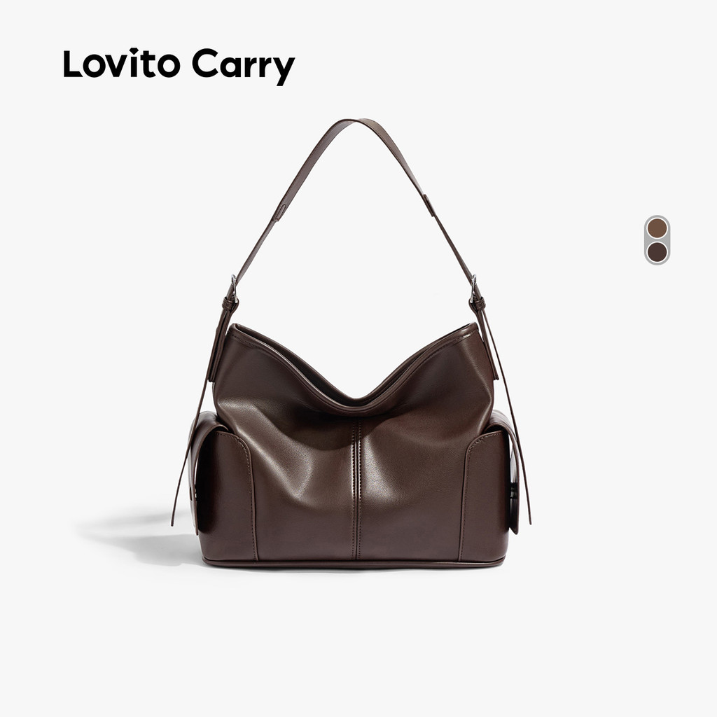 (Lovito Carry) Bolsa Tote de Alça Superior Casual de Grande Capacidade para mulheres LR22E028 em Oferta na Shopee