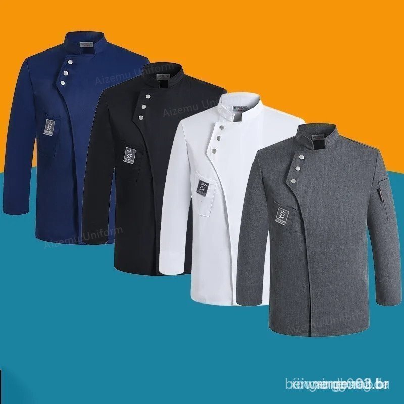 Jalecos de Chef de Manga Curta, Uniforme de Cozinha, Camisa de Padaria, Casaco Curto Branco Respirável