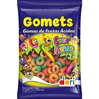 Bala de Goma Jujuba Gomets Anel Frutas 600g em Oferta na Shopee