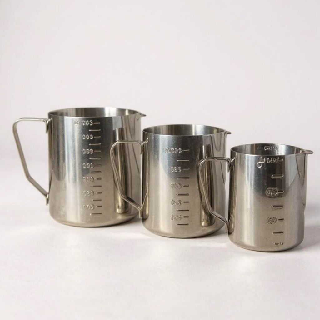 Jarra Inox 1 Litro Leiteira Latte Art Aço Café Cafeteria Cremeira Leiteira Para Café Barista