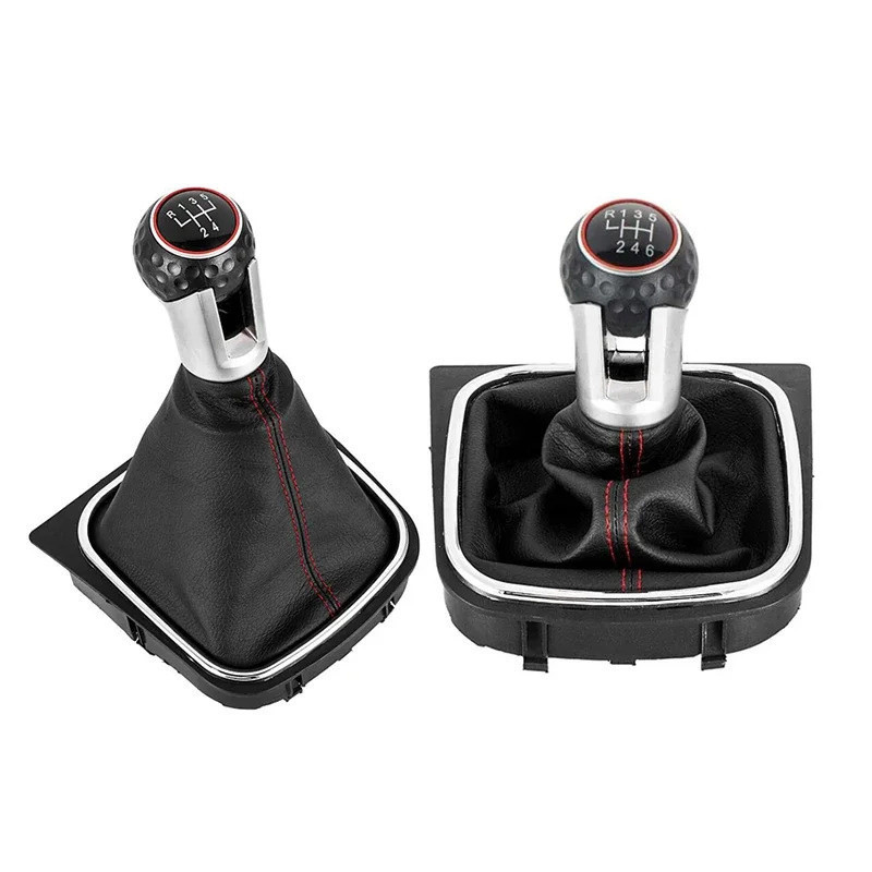 Para VW Golf 5 MK5 R32 GTD GTI Golf 6 MK6 R20 2004-2013 Manopla de Câmbio com Coifa e Alavanca de Mudança
