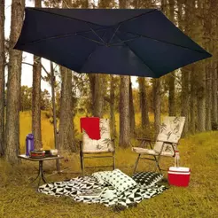 Ombrelone Mor Bora Bora, Aço, com Manivela, 3m, Azul - 9169
