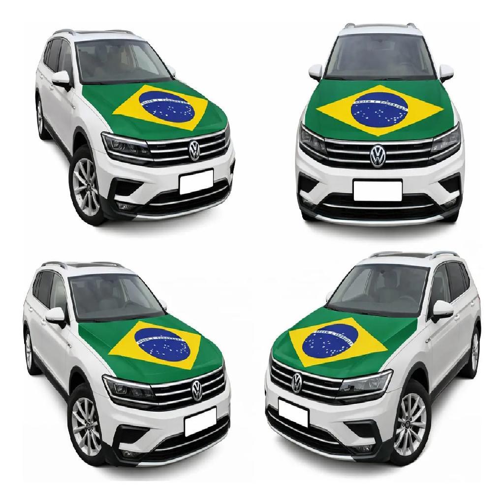 Kit 10 Bandeiras De Capô Brasil Copa Do Mundo 2026 Universal