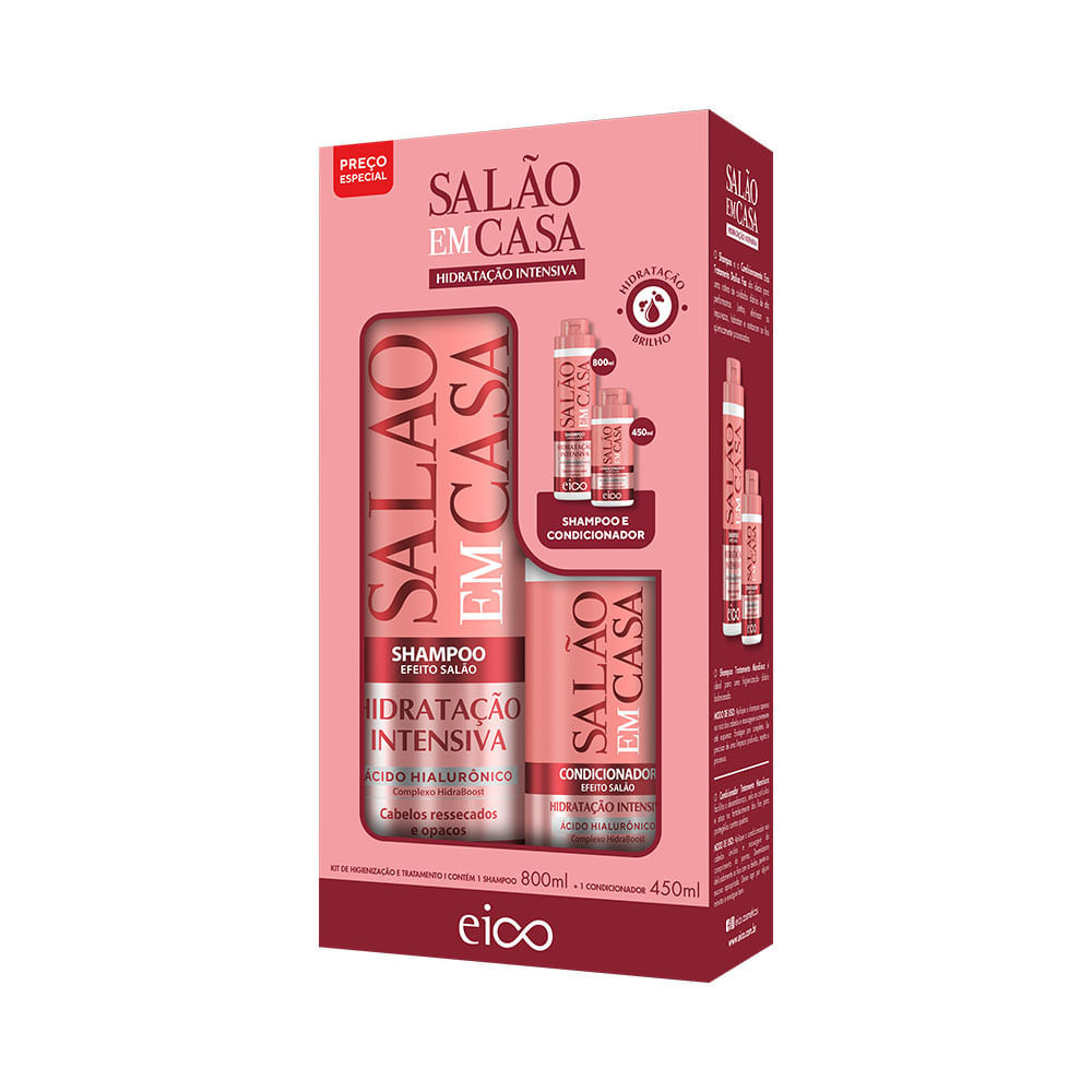 Kit Eico Salão em Casa Hidratação Intensiva 1,25L em Oferta na Shopee