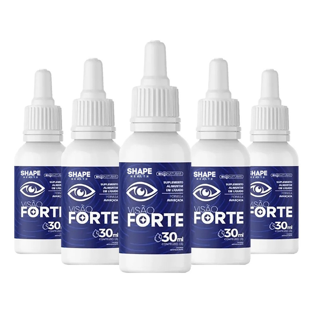 5x Visão Forte 30ml Suplemento Alimentar Ocular Em Gotas Sem Sabor