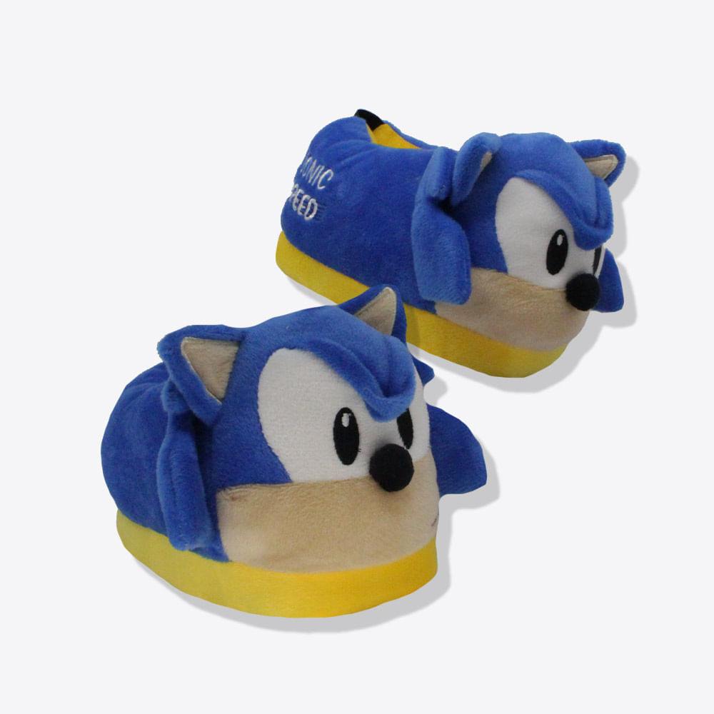 Pantufa Infantil Sonic - Sega em Oferta na Shopee