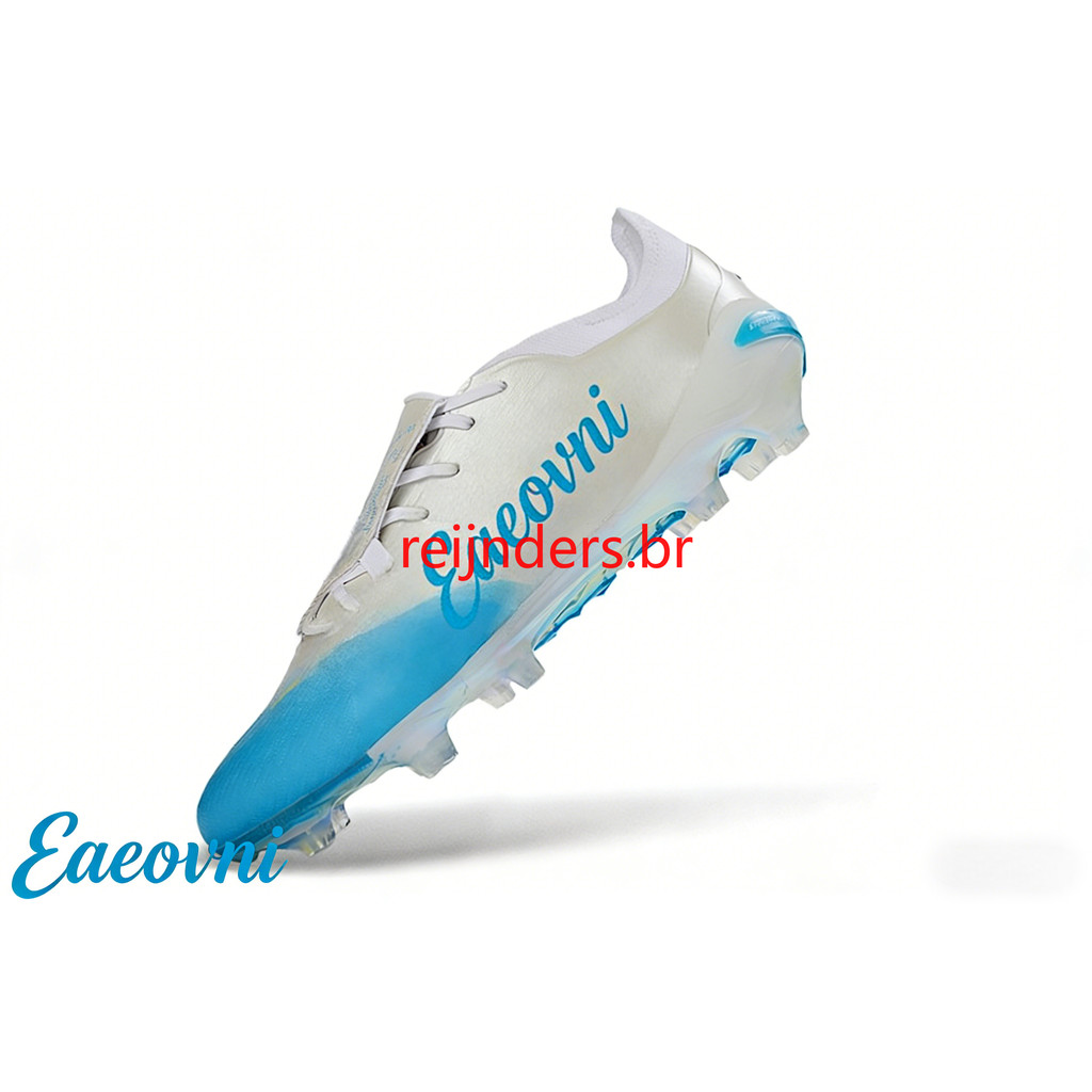 032402 Eaeovni Homens Couro Campo Chuteiras FG Mulheres Botas De Futebol Esportes Língua