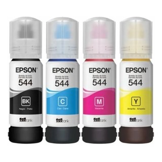 KIT 4 TINTA ORIGINAL PARA T544 L3110 L3150 L3250 B Y C M em Oferta na Shopee