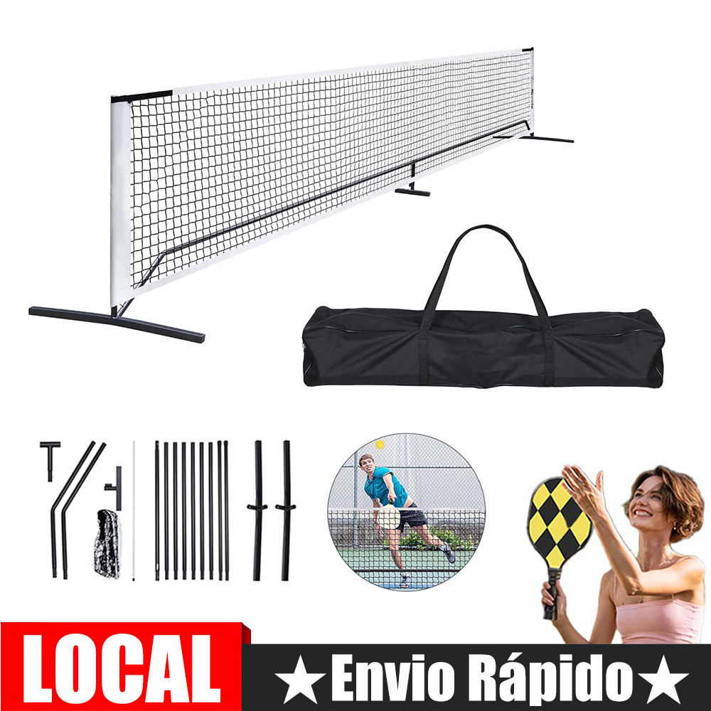 conjunto de rede de ténis rede com 6,7 m de comprimento e 0,91 m de altura adequado para ténis e badminton