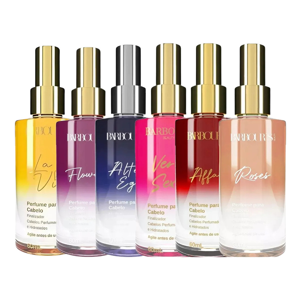 BARBOURS - PERFUME PARA CABELO / FINALIZADOR TERMOATIVO 60 ML em Oferta na Shopee