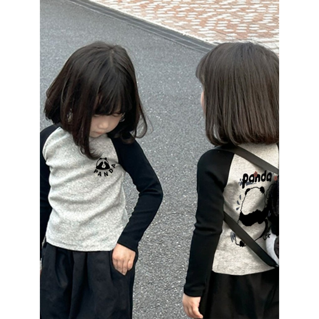 Algodão puro meninos meninas camiseta de manga comprida início do outono novo estilo crianças versão coreana Regular man