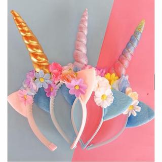 Arco de Cabelo flor  Unicornio Para Carnaval Fantasia/tiara de unicórnio branco/azul/rosa