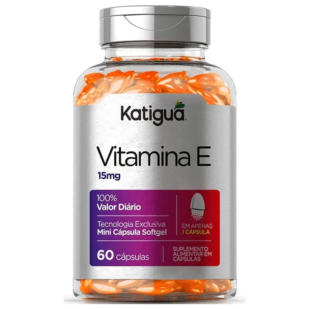 Vitamina E - 60 Cápsulas Softgel - Katiguá