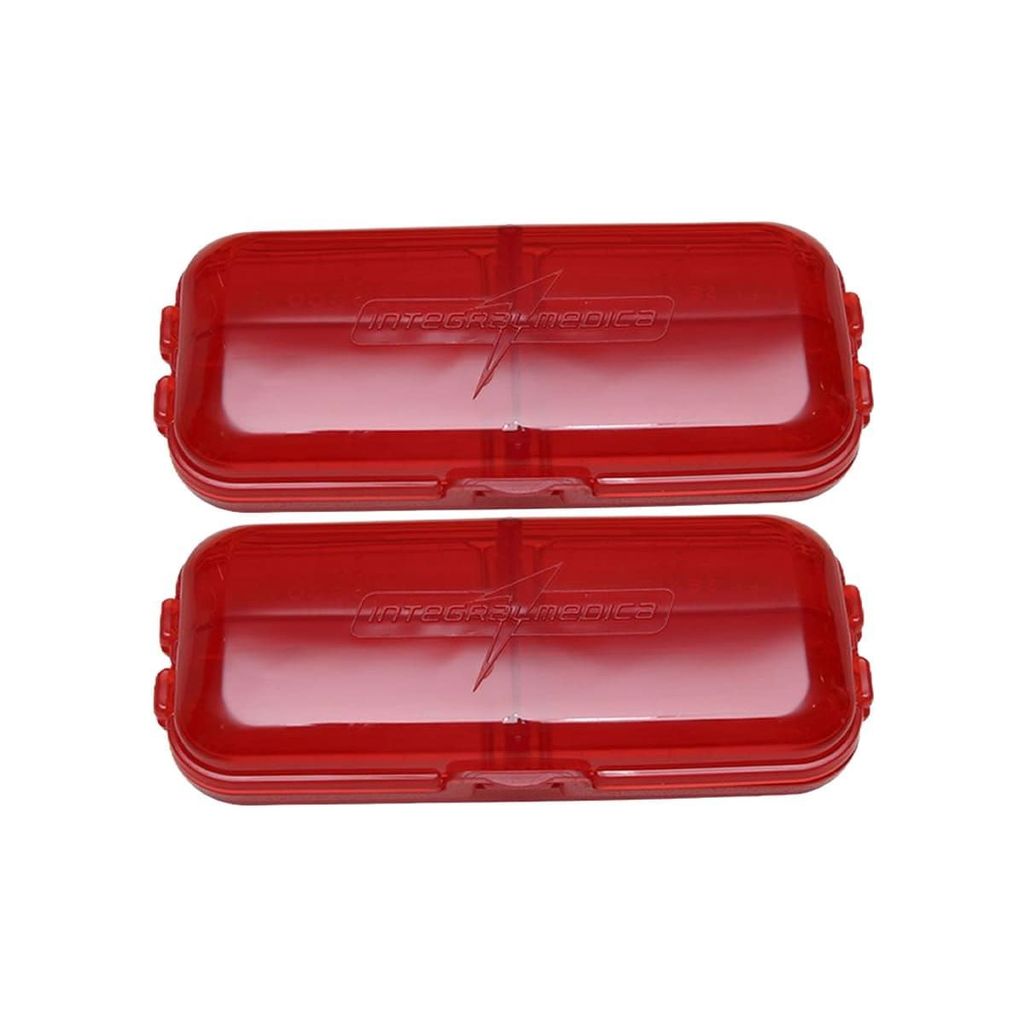 Kit 2X Porta Cápsula Vermelho - IntegralMédica