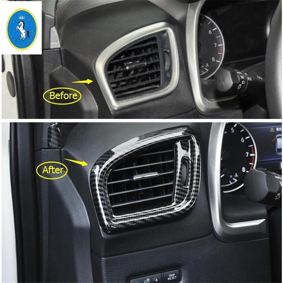 Yimaautotrims Acessório Automotivo Lateral Frontal Ar Condicionado Saída AC Ventilação Quadro Capa Guarnição Para Nissan