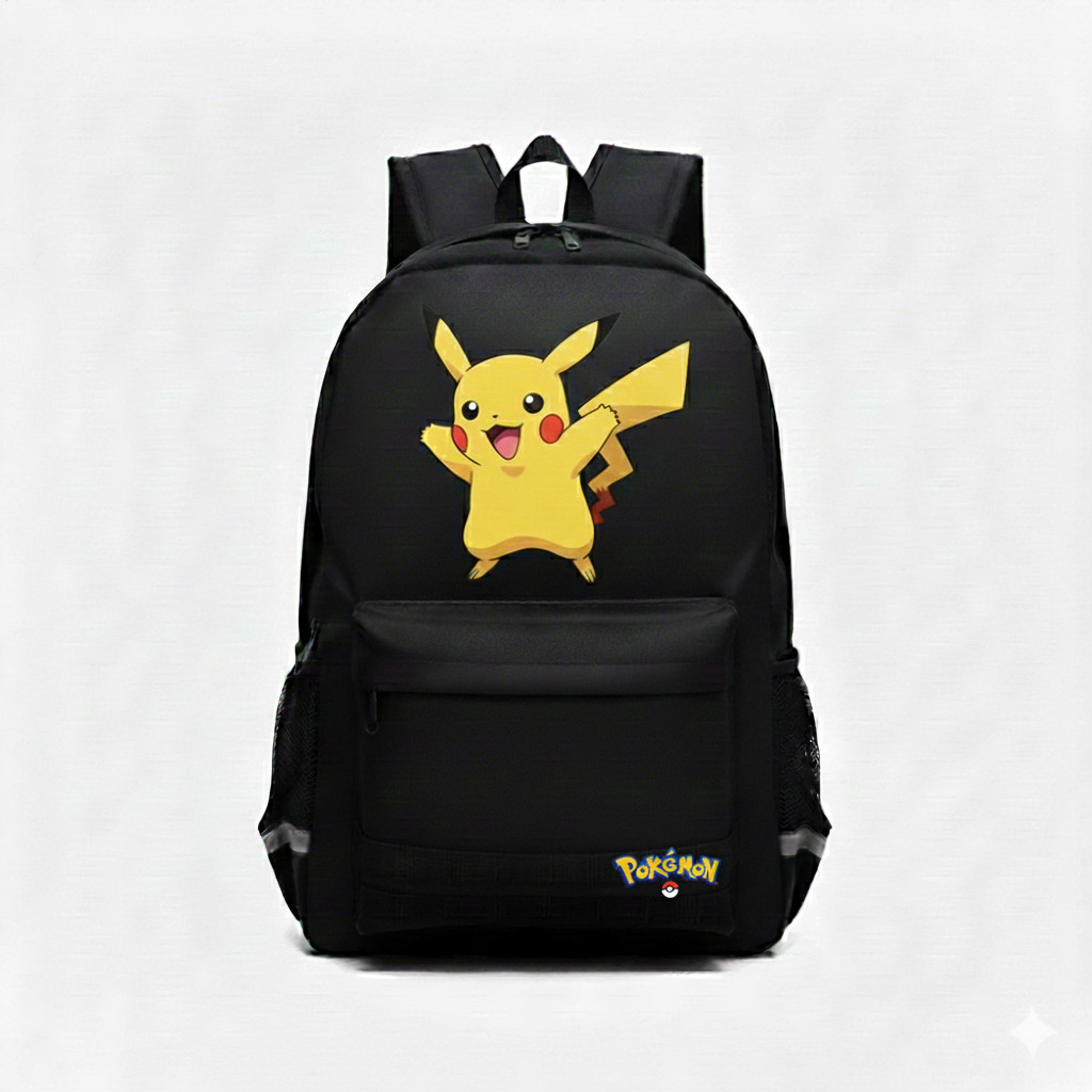Mochila Estampada Pikachu Desenho Role Escola Faculdade Envio Imediato Lançamento em Oferta na Shopee