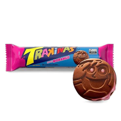 Trakinas Biscoito recheado de morango 126g