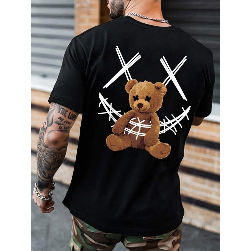 Camiseta Masculina Urso Smile FB Closet Camisa 100% Algodão