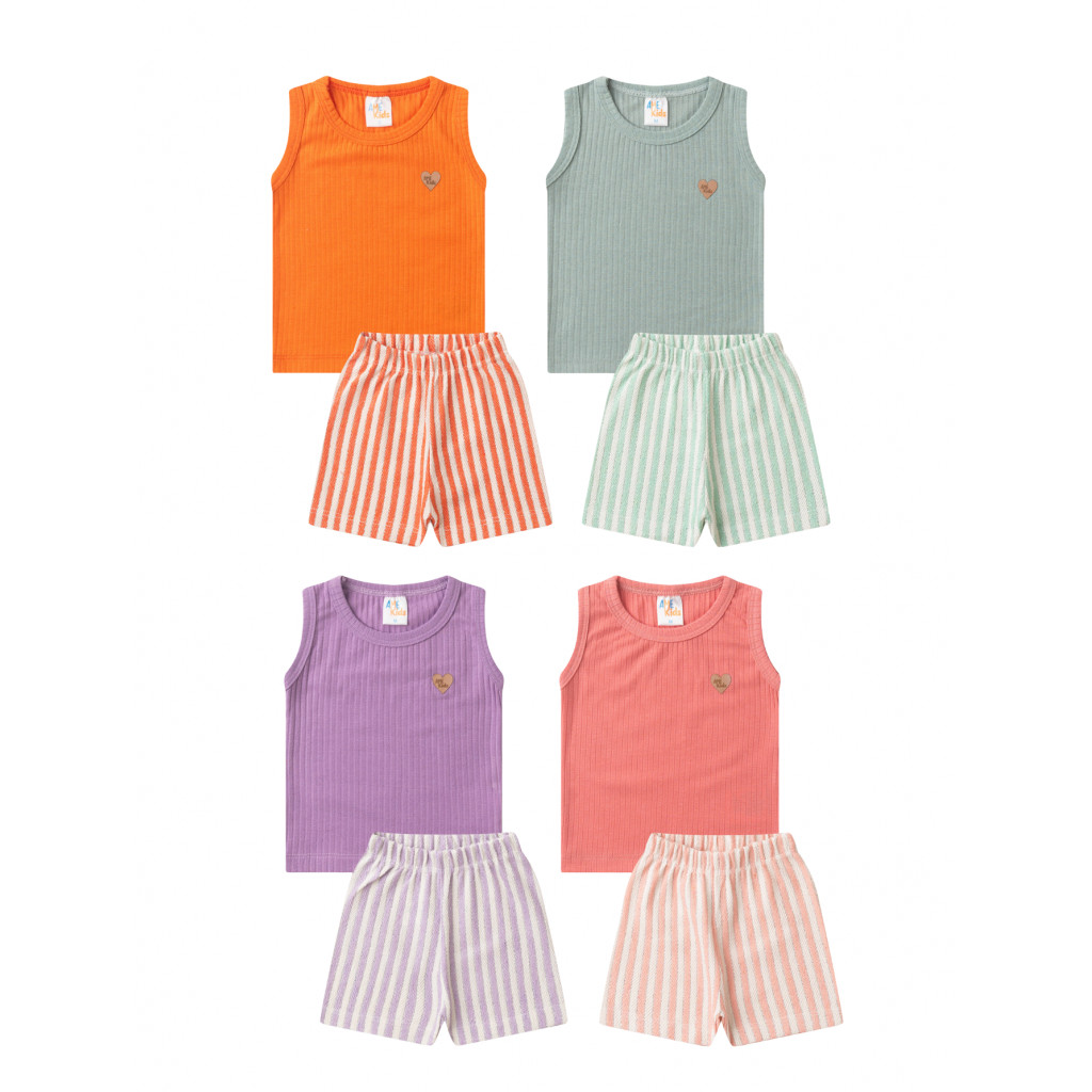 Kit 4 Peças de Roupas para Bebê de Ribana e Moletinho EcoSustentável