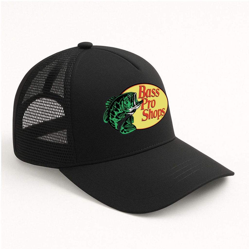 Boné Trucker Bass Pro Shops de Pesca Pescador Casual Adulto Aba Curva Unissex