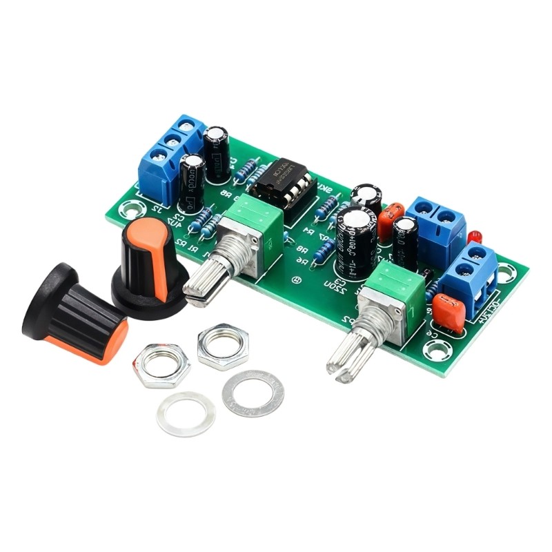 Placa Pré-Amplificador Graves Bmico Conexão Fácil Potência Única 10-24V Terminais Cobre E Redutores R