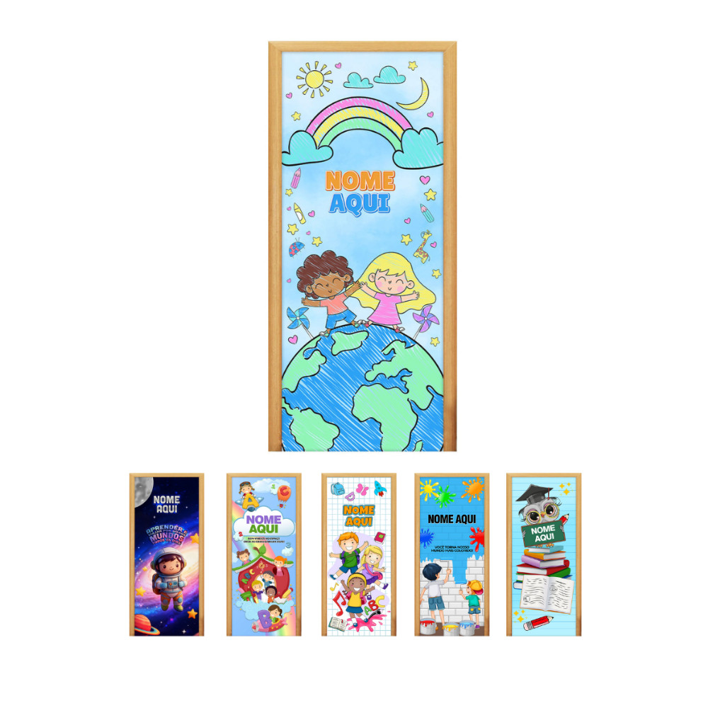 Capa De Porta Sublimada Personalizada Volta às Aulas Escolar Com Nome 0,85x2,10 em Oferta na Shopee