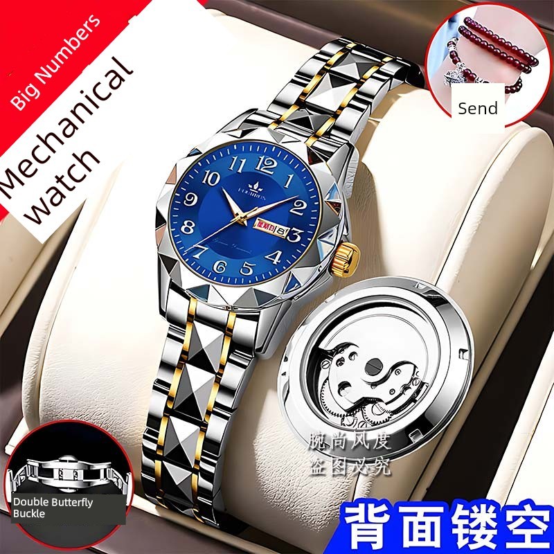 relogio feminino relogio feminino luxo Swiss genuíno puro relógio mecânico automático turbilhão senhoras relógio feminin