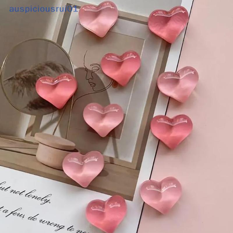 6 Pçs Em Forma De Coração Ímãs De Geladeira Conjunto Forte Plástico Ondulação De Água Design Magnético Quadro Branco Ima