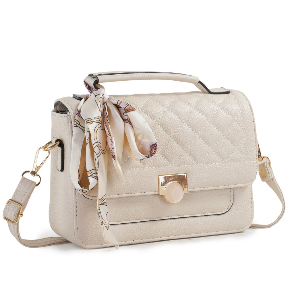 Bolsa Feminina Transversal Com Lencinho Bau Tiracolo Espaçosa Bolsa Feminina Estruturada Media Com Alça