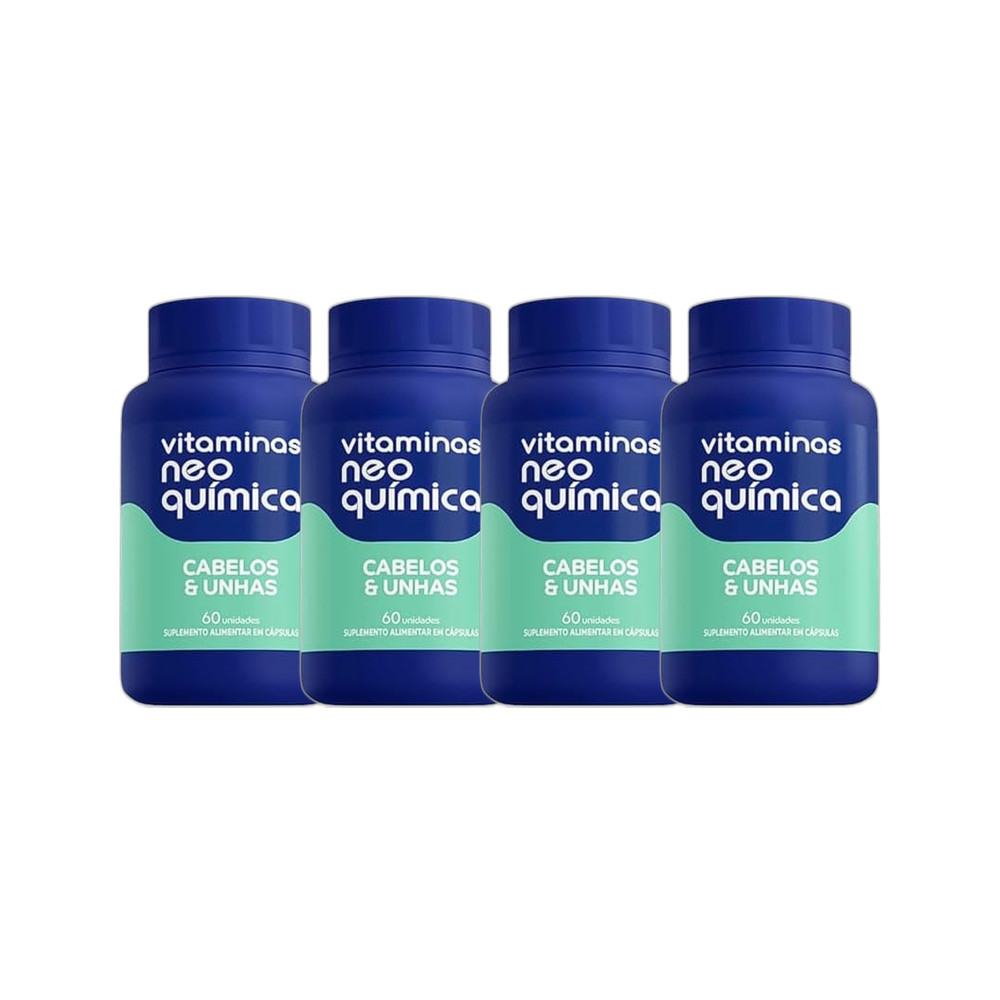 Kit 4x Vitaminas Cabelos E Unhas 60Cps - Neo Quimica