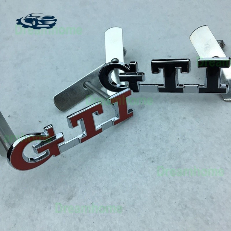 Aplicável para o emblema da grade frontal do Volkswagen Gti , carro modificado 3D , Lavida , Bora , Polo , Tiguan ,