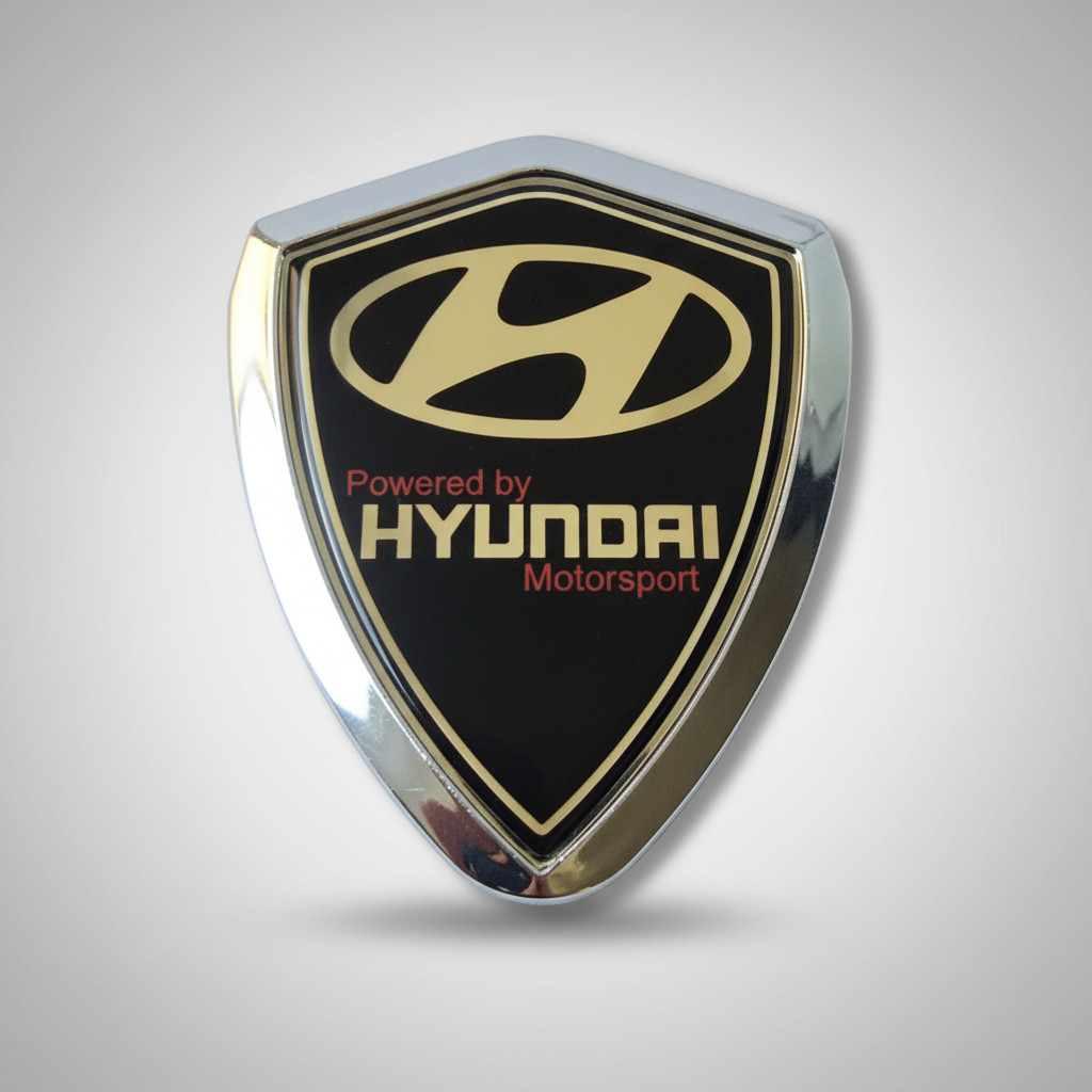Par Emblema Escudo Hyundai Fender Brasão Lateral Porta Mala 3d Elantra Sonata Azera Ix35 Tucson vera cruz HB20 Creta i30 em Oferta na Shopee