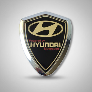 Par Emblema Escudo Hyundai Fender Brasão Lateral Porta Mala 3d Elantra Sonata Azera Ix35 Tucson vera cruz HB20 Creta i30 em Oferta na Shopee