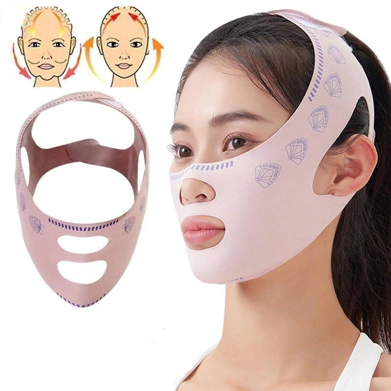 V-Line Rosto Shaper Emagrecimento Bandagem Massagem Facial Cinta Queixo Bochecha Levantar Cinto Máscara De Levantamento em Oferta na Shopee