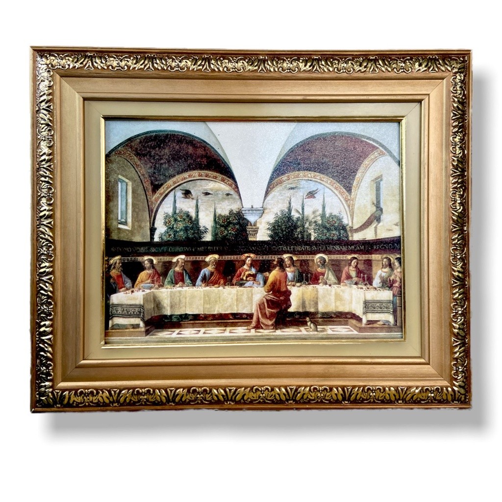 Quadro Santa Ceia De Jesus Decorativo Imagem Resinada 57x47
