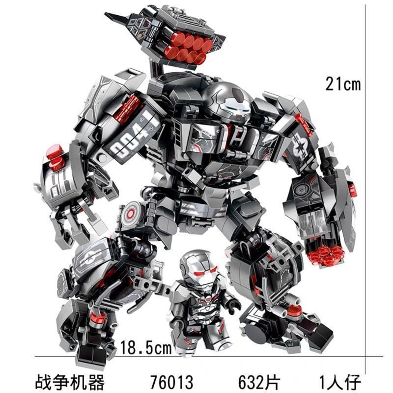 Novo produto em estoque, compatível com blocos de construção Lego, super-herói, robô de guerra dos Vingadores, Homem de