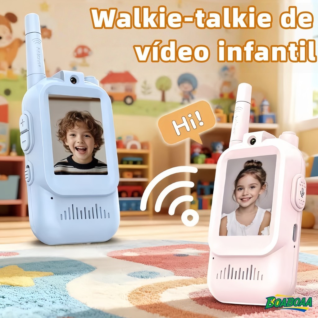 Walkie Talkie Infantil Vídeo HD – Sem Fio, USB, Monitoramento e Diversão em um Só Dispositivo