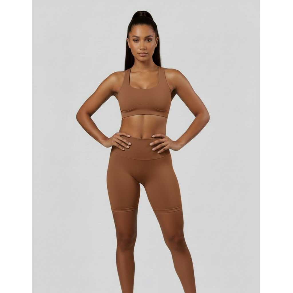 Conjunto Bermuda Short Top Blackout Zero Transparencia Treino Academia Casual