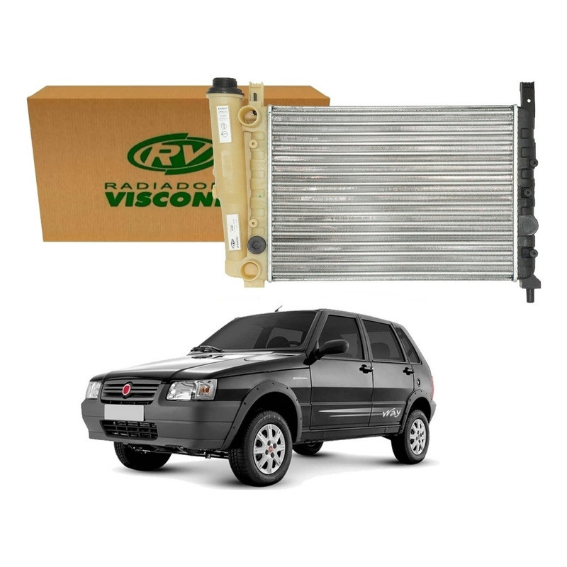 Radiador Agua Visconde Uno Way 1.0 2005 A 2013 em Oferta na Shopee