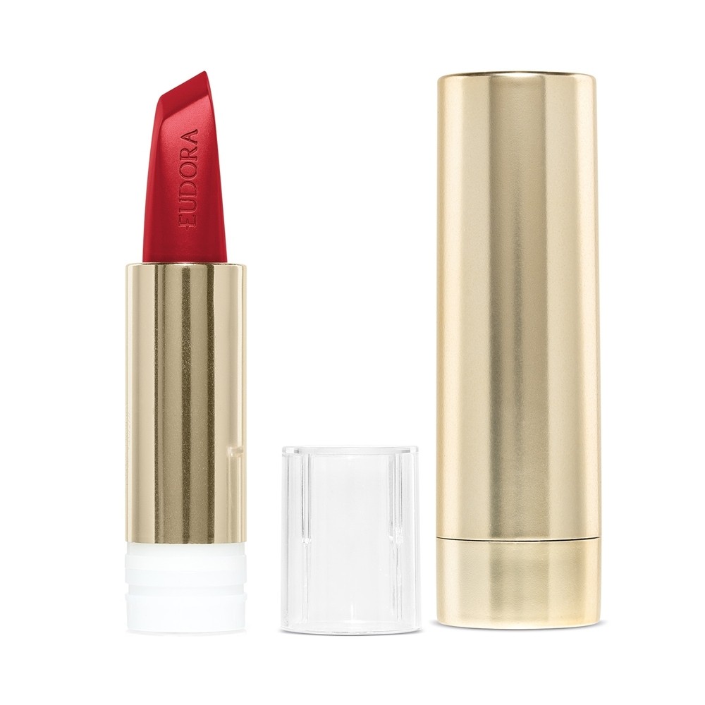 Kit Sofisticada e Envolvente: Batom Vermelho 3,4g + Case Dourado